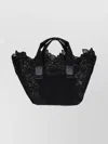 Ermanno Scervino Lace Overlay Tote Bag With Dual Handles In Black