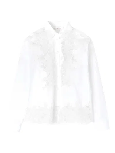 Ermanno Scervino Lace-panel Cotton Shirt In White