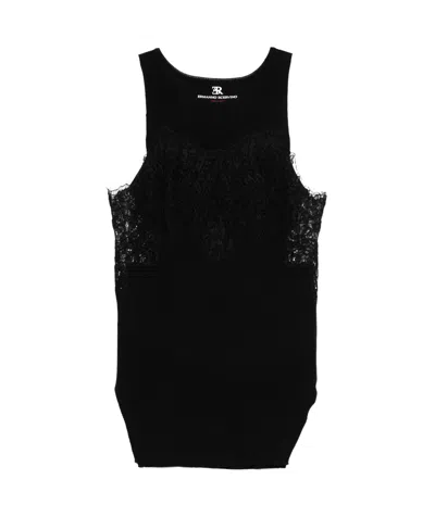 ERMANNO SCERVINO LACE-PANEL TANK TOP