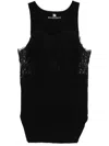 Ermanno Scervino Lace-panel Tank Top In Schwarz