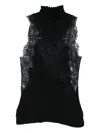 Ermanno Scervino Lace-panel Top In Black