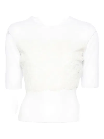 Ermanno Scervino Lace-panel Top In White