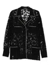 Ermanno Scervino Lace-panelled Button-up Shirt In Black