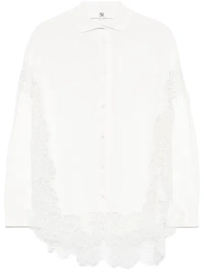 Ermanno Scervino Lace-panelling Cardigan In White