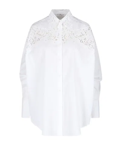 Ermanno Scervino Lace-panelling Poplin Shirt