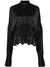 ERMANNO SCERVINO LACE-PANELLING SHIRT