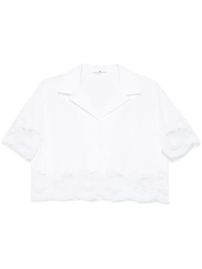 Ermanno Scervino Lace-panelling Shirt In White