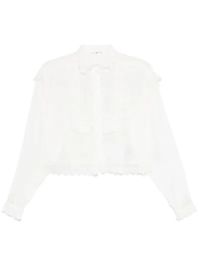 Ermanno Scervino Lace-panelling Shirt In White