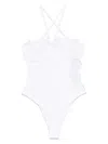 Ermanno Scervino Spaghetti Strap Swimsuit In White