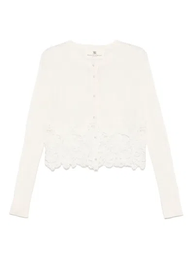 Ermanno Scervino Lace-panels Cardigan In White