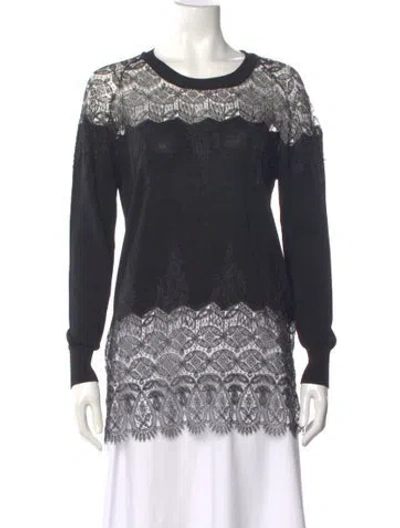 Pre-owned Ermanno Scervino Lace Pattern Crew Neck Top In Multi