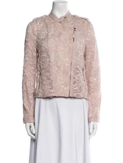 Pre-owned Ermanno Scervino Lace Pattern Evening Jacket In Pink