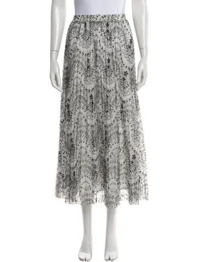 Pre-owned Ermanno Scervino Lace Pattern Midi Length Skirt In Multi