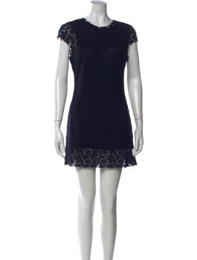 Pre-owned Ermanno Scervino Lace Pattern Mini Dress In Black