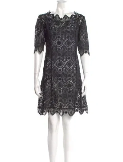 Pre-owned Ermanno Scervino Lace Pattern Mini Dress In Gray
