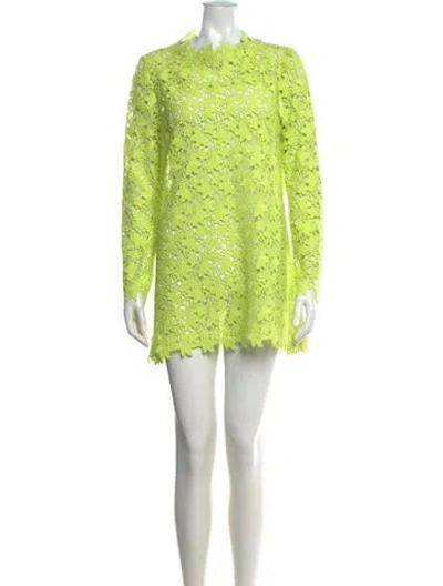 Pre-owned Ermanno Scervino Lace Pattern Mini Dress In Green