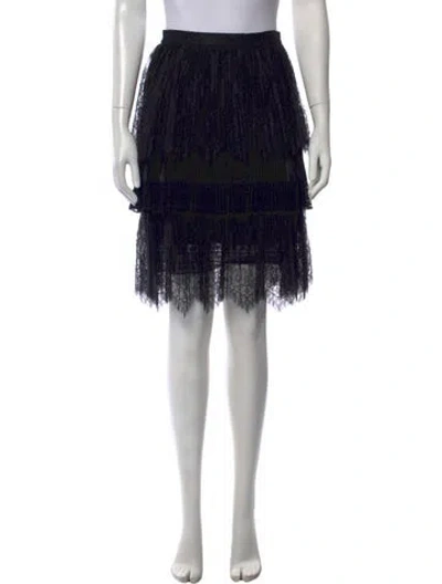 Pre-owned Ermanno Scervino Lace Pattern Mini Skirt In Black
