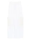 Ermanno Scervino Lace-pocket Linen Trousers In White