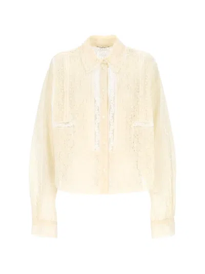 Ermanno Scervino Lace Shirt In Neutral