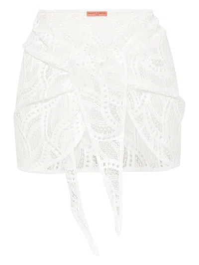 Ermanno Scervino Lace Short Sarong In White