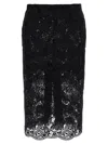 Ermanno Scervino Floral Lace Skirt Scalloped Hem