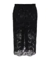 Ermanno Scervino Intricate Lace Effect Skirt With Tulle Lining In Black