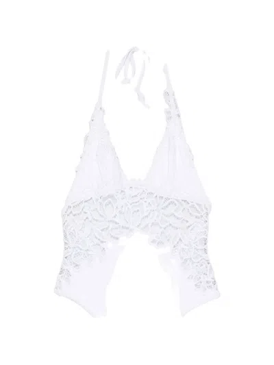 Ermanno Scervino Lace Swimsuit In White