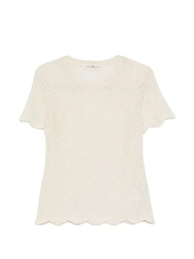 Ermanno Scervino Lace T-shirt In Neutral