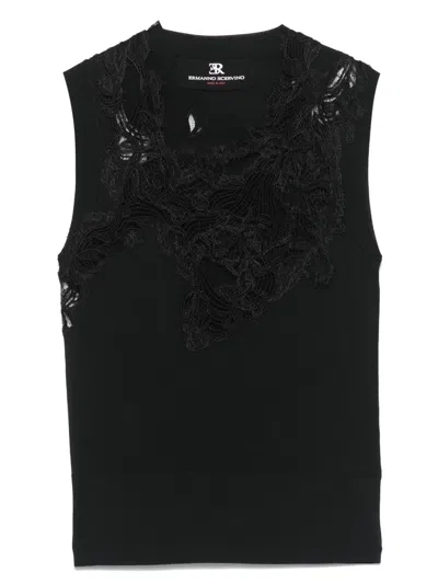 Ermanno Scervino Lace Top In Black