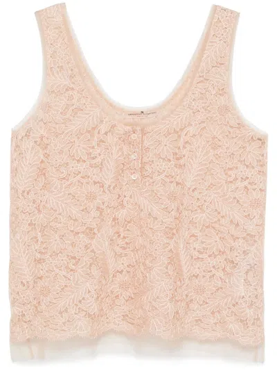 Ermanno Scervino Lace Top In Neutrals