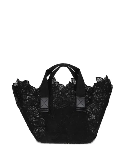 Ermanno Scervino Lace Tote Bag In Black