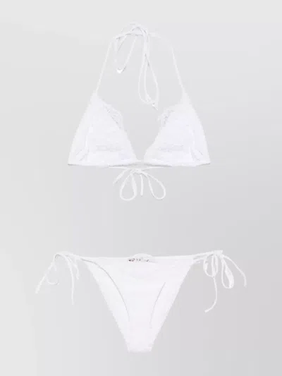 Ermanno Scervino Lace Triangle Bikini Set With Adjustable Straps