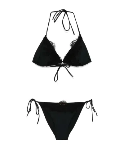 ERMANNO SCERVINO LACE-TRIM BIKINI SET