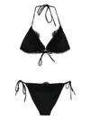 Ermanno Scervino Lace-trim Bikini Set In Black