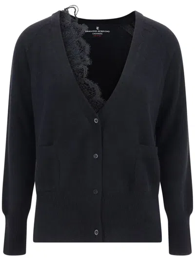 ERMANNO SCERVINO LACE TRIM CARDIGAN