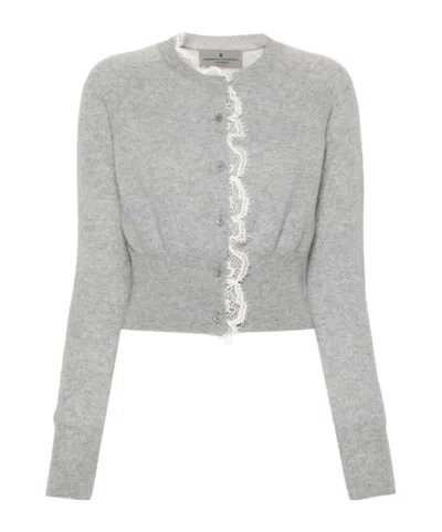 ERMANNO SCERVINO ERMANNO SCERVINO LACE FRONT CARDIGAN