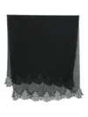 Ermanno Scervino Lace-trim Scarf In Brown