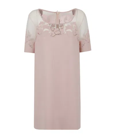 Ermanno Scervino Short Sleeve Dress In Pink