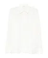 Ermanno Scervino Silk Blouse With Intricate Lace Detailing In White