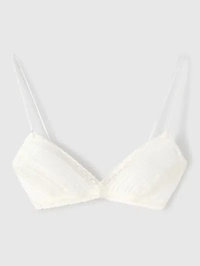 Ermanno Scervino Lace-trimmed Bralette In White