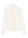 Ermanno Scervino Lace Trim Cashmere Cardigan Featuring Pockets In Gray
