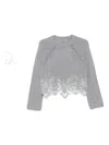 Ermanno Scervino Lace-trimmed Cashmere Sweater