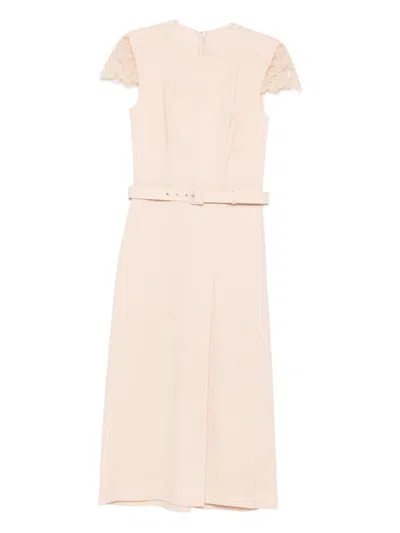 Ermanno Scervino Lace-trimmed Dress In Pink