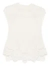 Ermanno Scervino Lace-trimmed Knitted Top In White