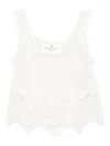 Ermanno Scervino Lace-trimmed Knitted Top In White