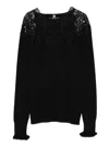 Ermanno Scervino Lace-trimmed Merino Wool T-shirt
