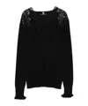 Ermanno Scervino Lace-trimmed Merino Wool T-shirt