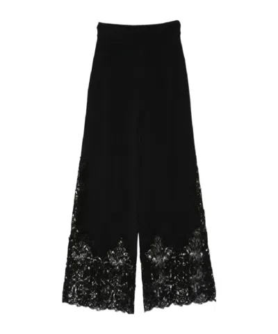 Ermanno Scervino Lace Trousers In Black