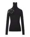 Ermanno Scervino Lace Turtleneck Sweater In Black