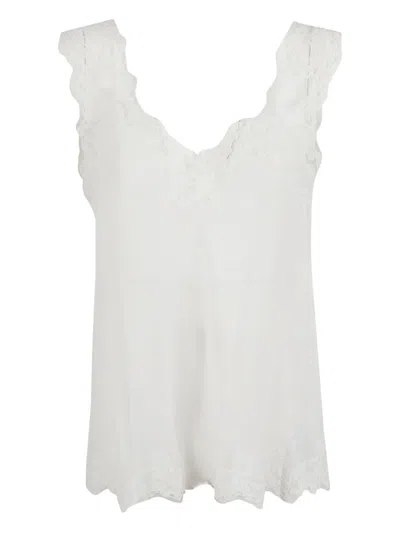 Ermanno Scervino Lace V-neck Knitwear In Gray